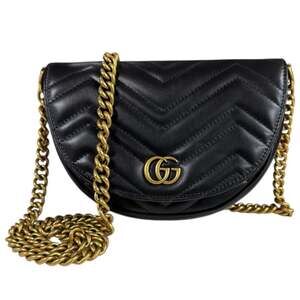 Gucci Gg Marmont Half Moon Flap #232168G13B